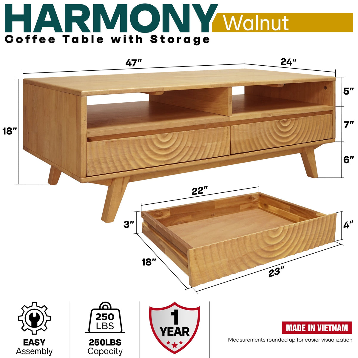 Mesa de centro de madera Harmony-22