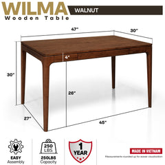 Wilma 48 Inches Solid Wood Desk-12