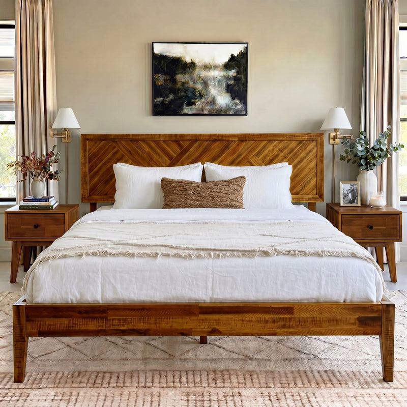 Sierra Deluxe Solid Wood Bed Frame-27