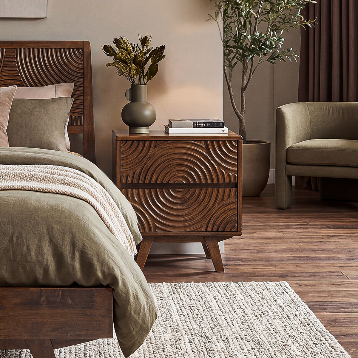 Harmony Solid Wood Nightstand-13