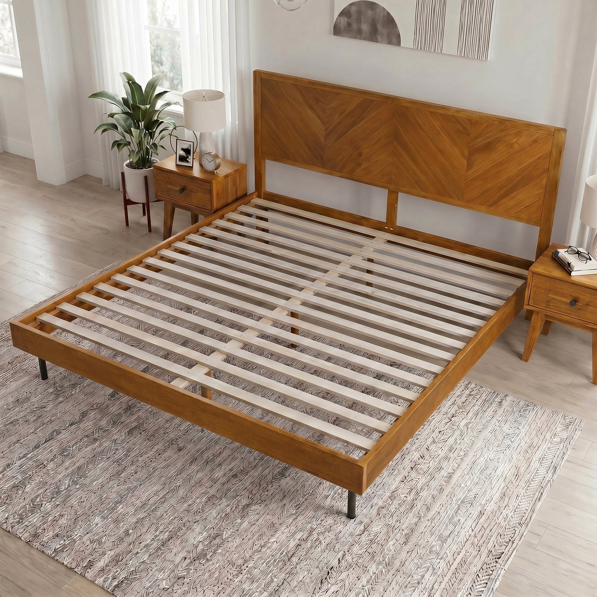 Alander Solid Wood Bed Frame-33