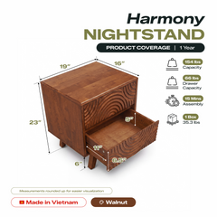Harmony Solid Wood Nightstand-14