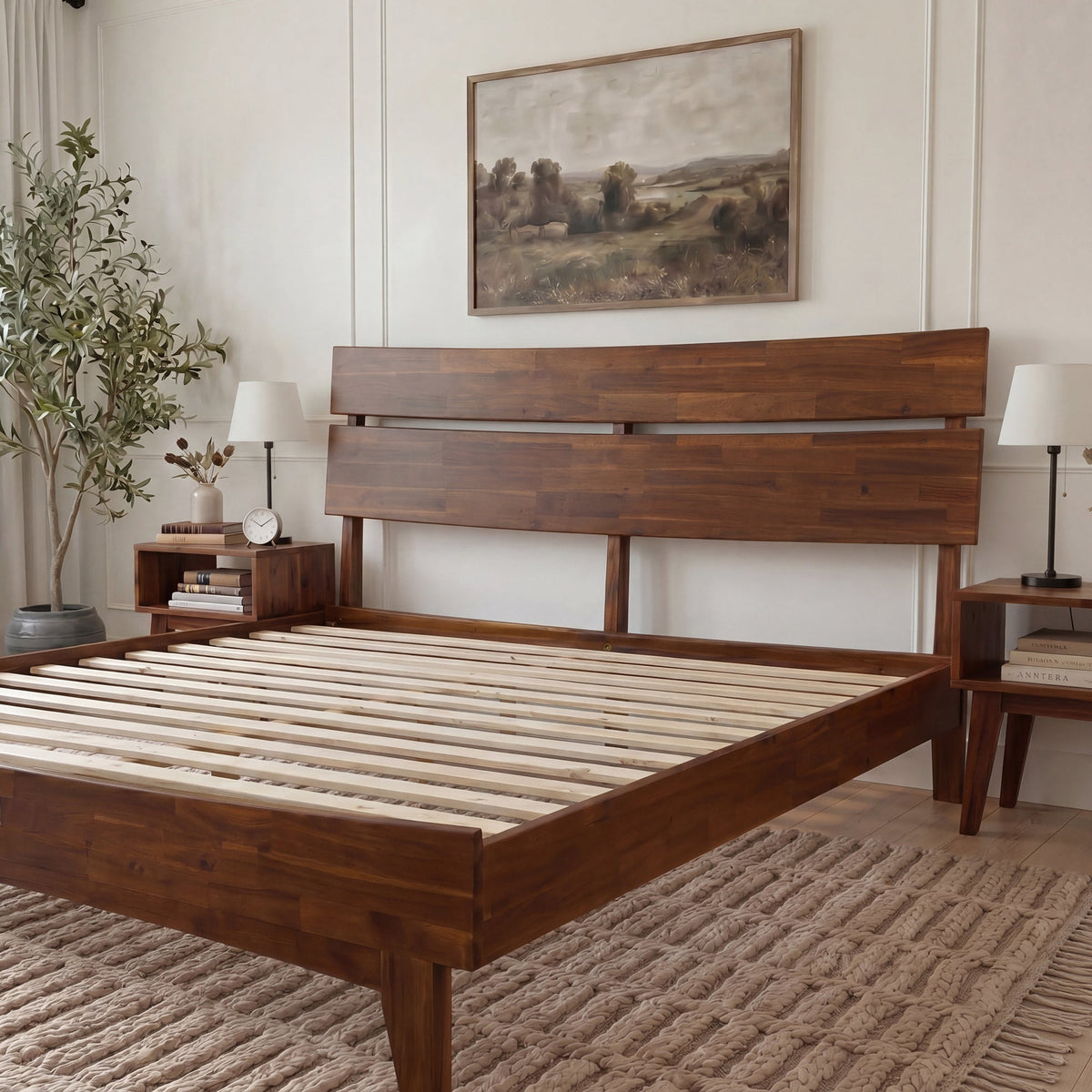 Aurora Solid Wood Bed Frame-16