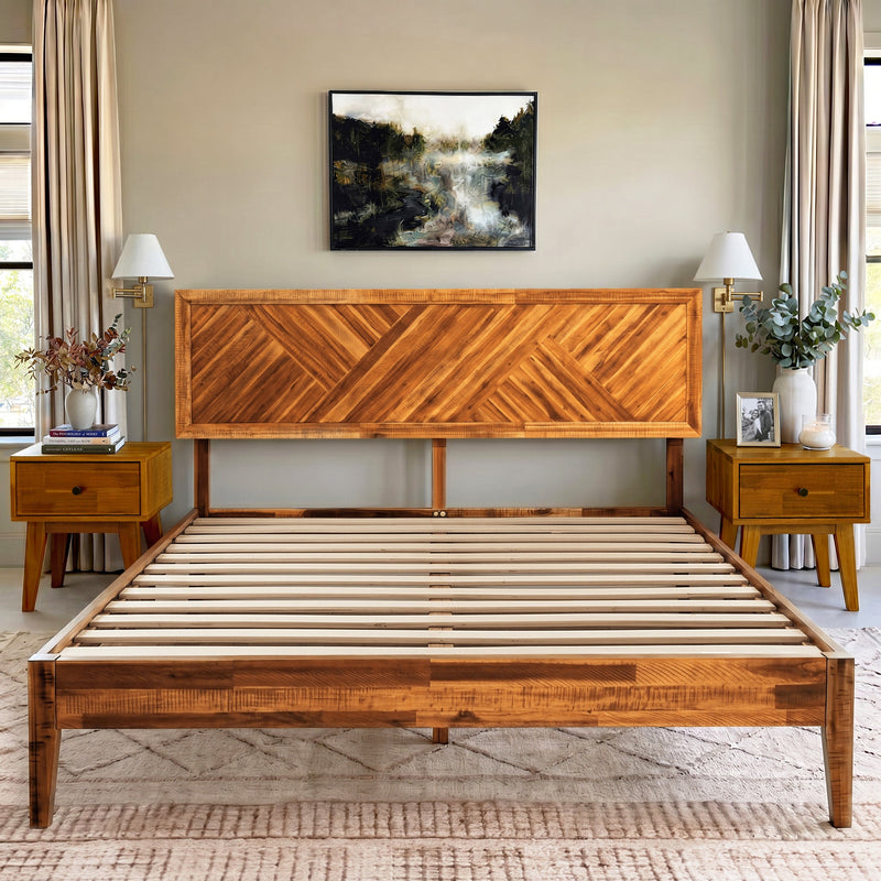 Sierra Deluxe Solid Wood Bed Frame-38