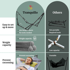 Hamaca universal con soporte de tamaño mediano-34
