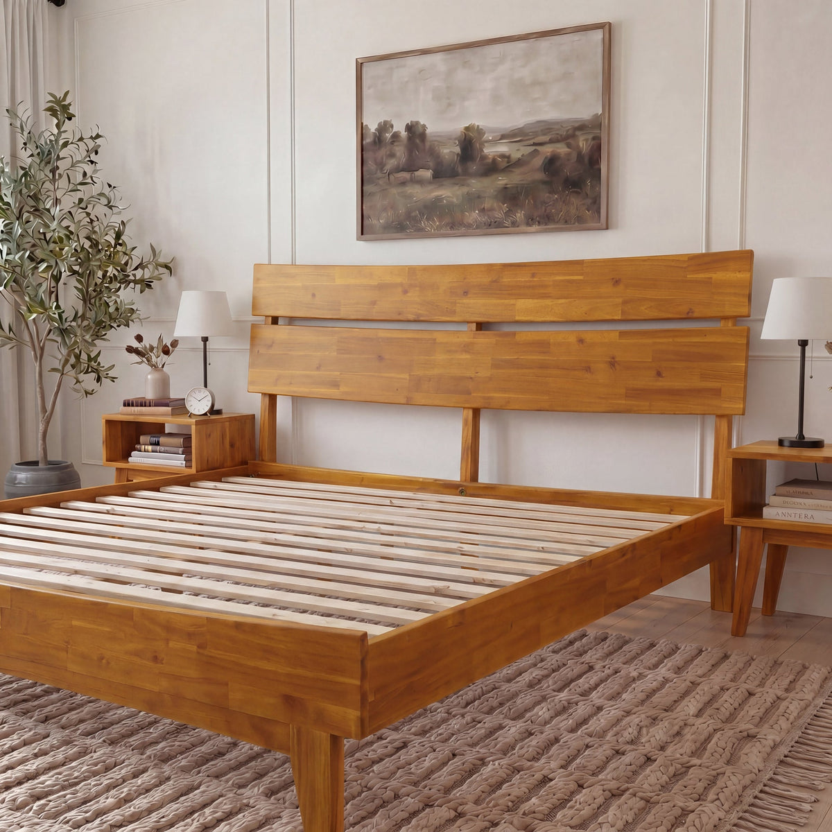 Aurora Solid Wood Bed Frame-26