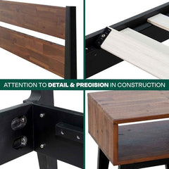 [Buy 1 Get 1] Callisto Solid Wood Bed Frame and Nightstand-6