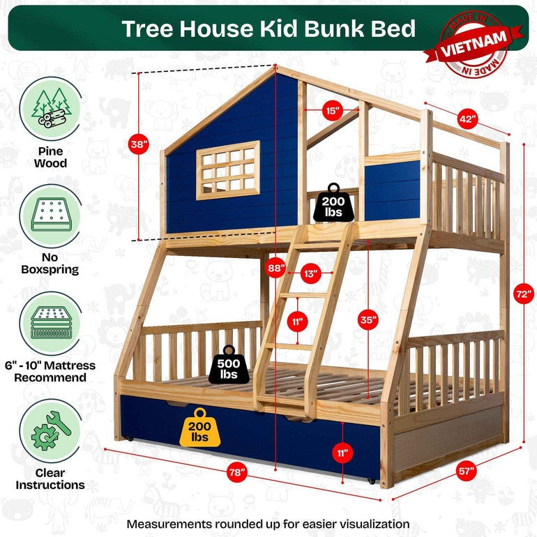 Treehouse Kid Bunk Bed-3