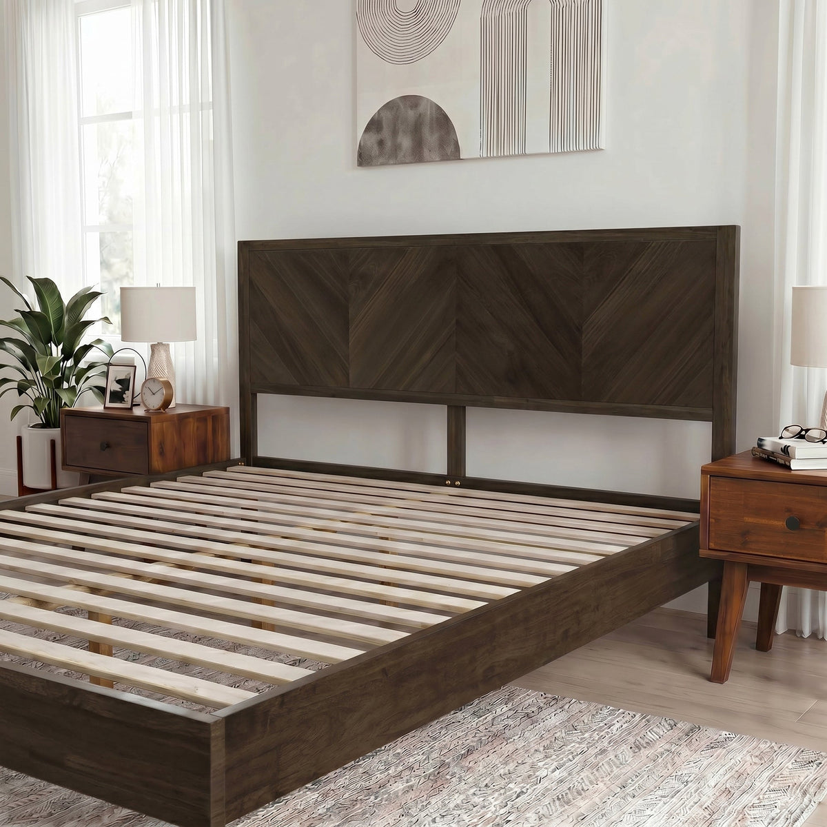 Alander Solid Wood Bed Frame-10
