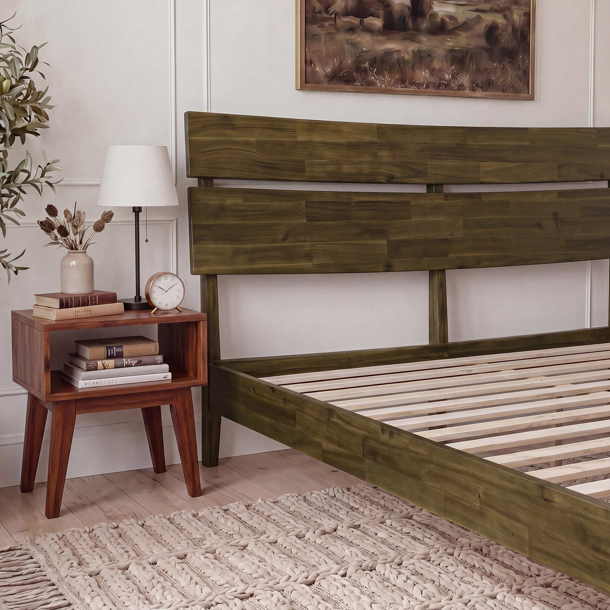 Aurora Solid Wood Bed Frame-5