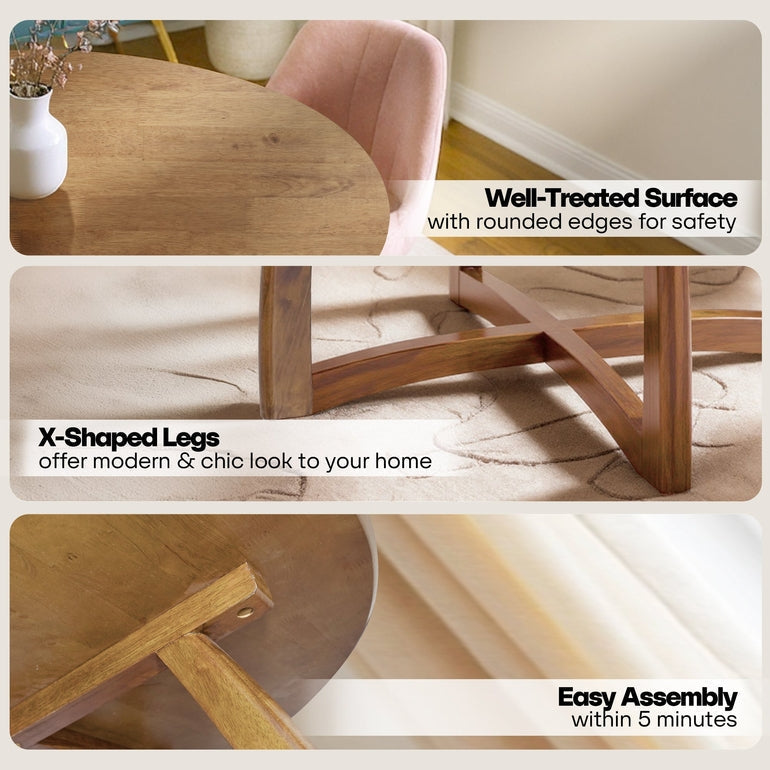 Alma 36 Inches Round Dining Table-5