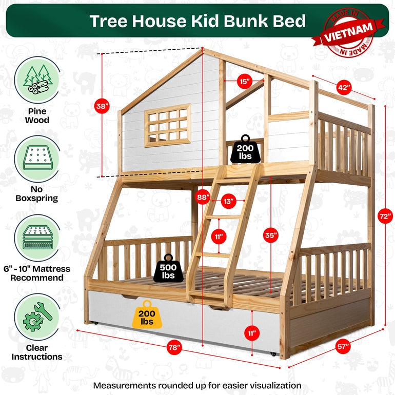 Treehouse Kid Bunk Bed-12
