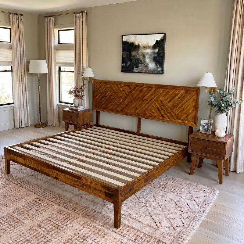Sierra Deluxe Solid Wood Bed Frame-37