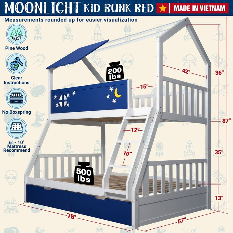 Moonlight Kid Bunk Bed-13