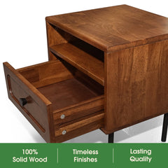 Mesa de noche de madera maciza Savana de un cajón-15