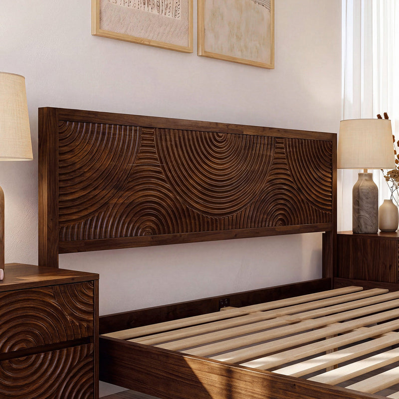 Base de cama de madera maciza Harmony-16