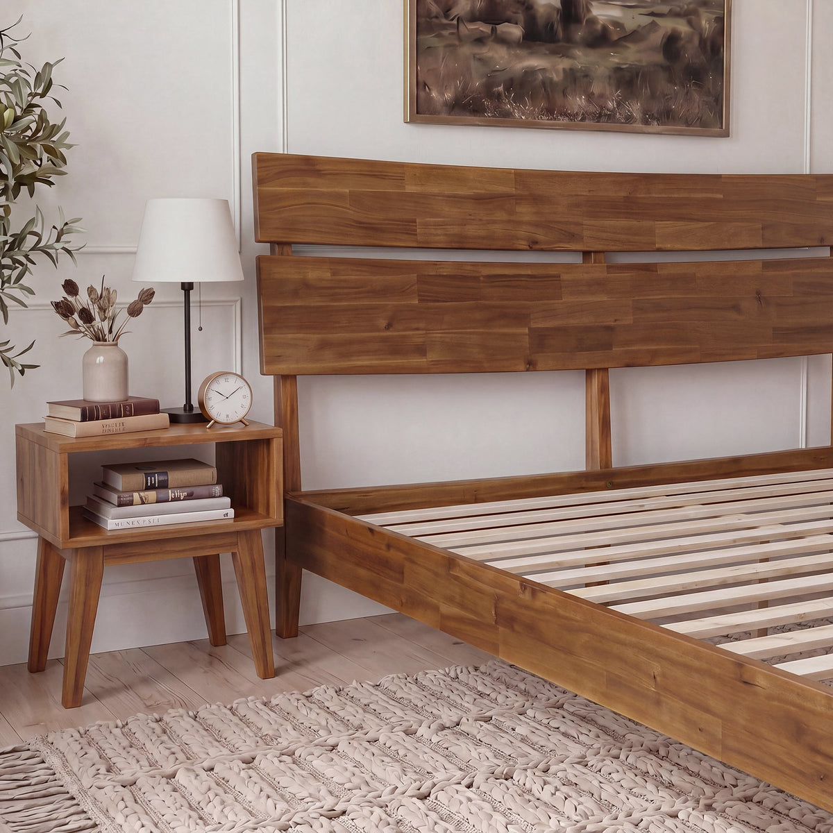 Aurora Solid Wood Bed Frame-35