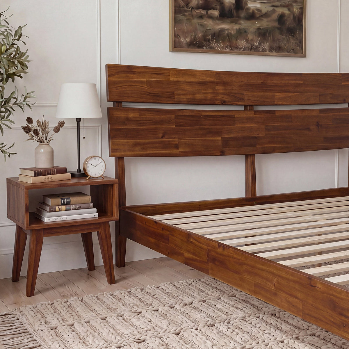 Aurora Solid Wood Bed Frame-15