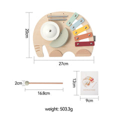 Elephant Musical Activity Board -- 5 in 1 Musical Toy | Wild Baby-3