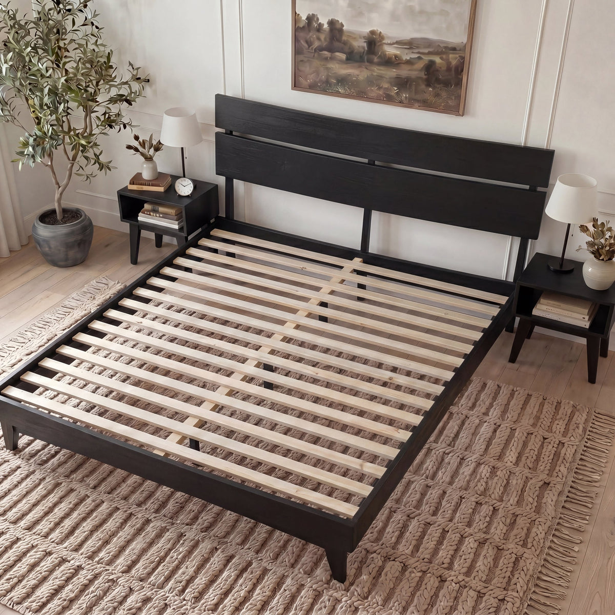 Aurora Solid Wood Bed Frame-49