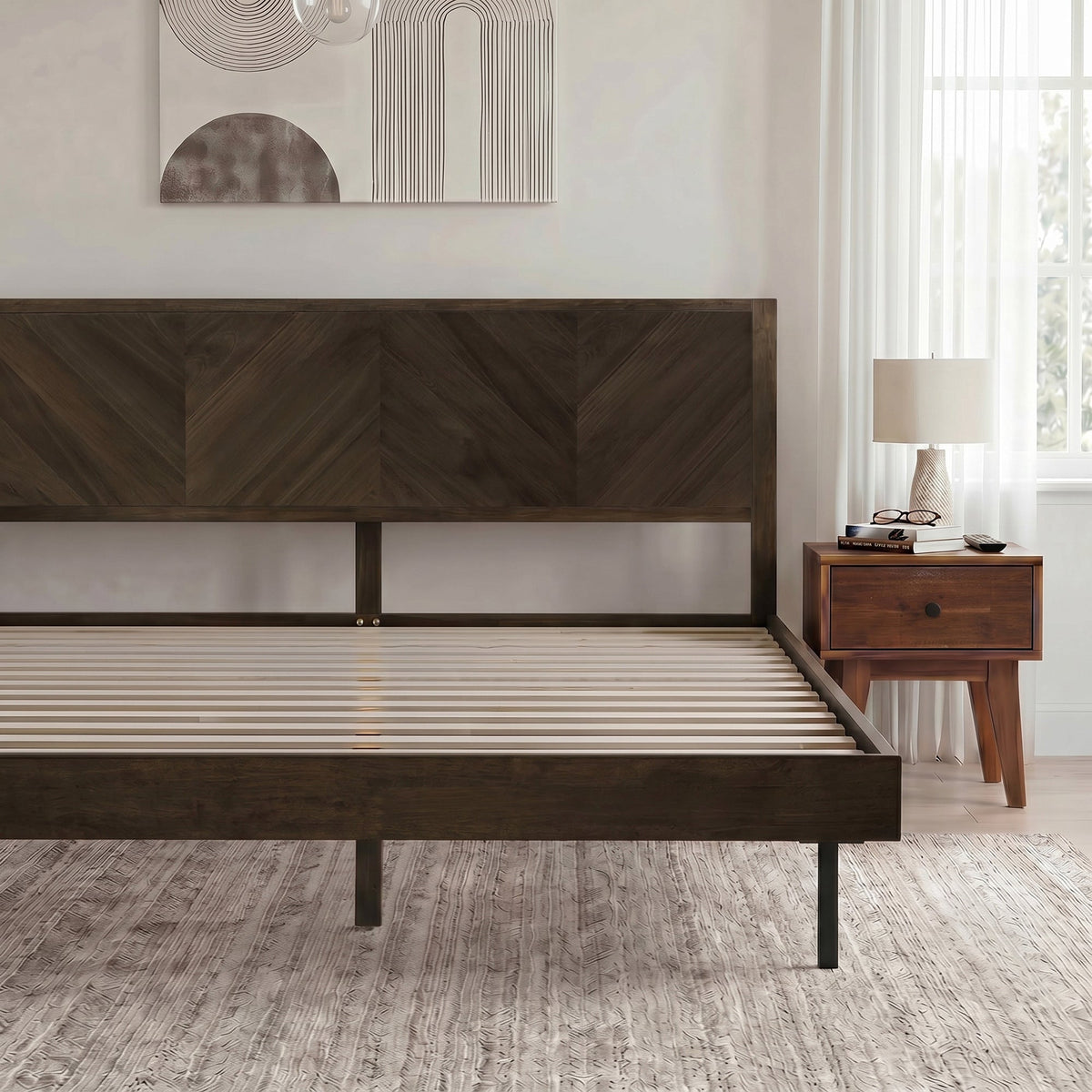 Alander Solid Wood Bed Frame-6