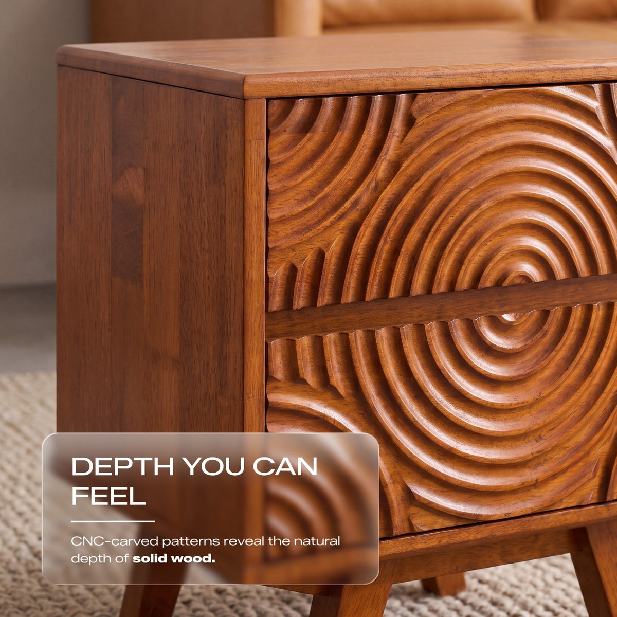 Harmony Solid Wood Nightstand-5