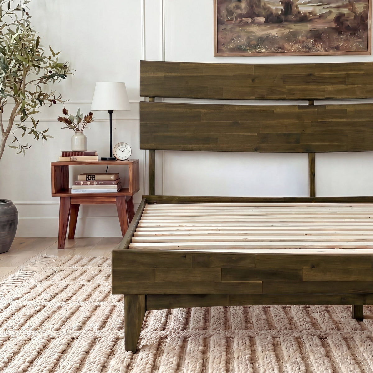 Aurora Solid Wood Bed Frame-4