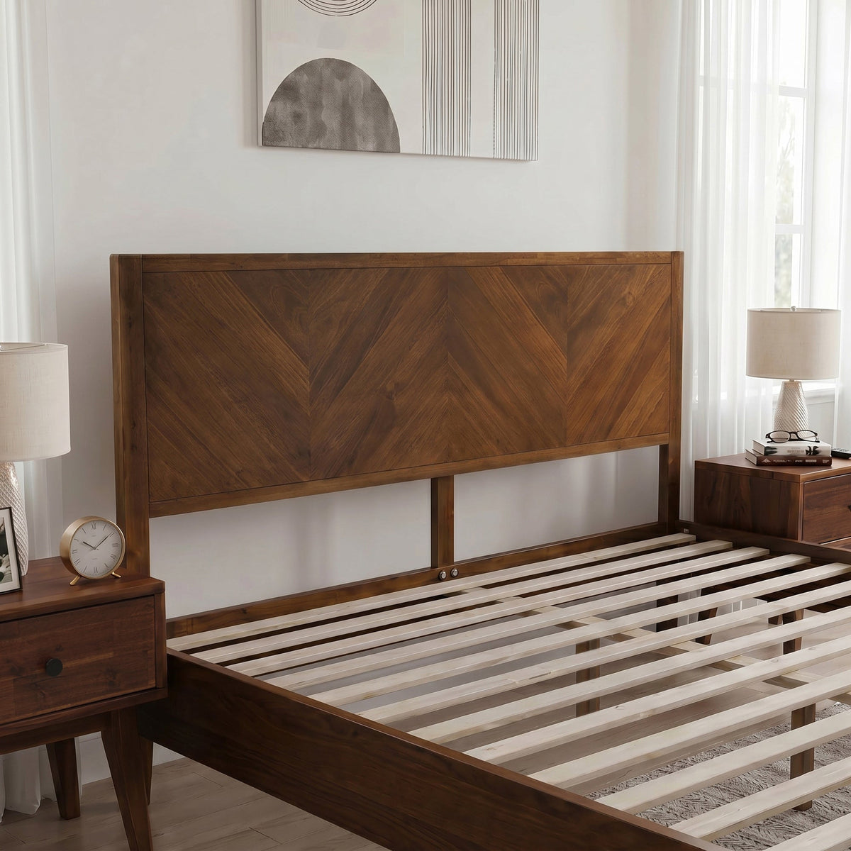 Alander Solid Wood Bed Frame-18