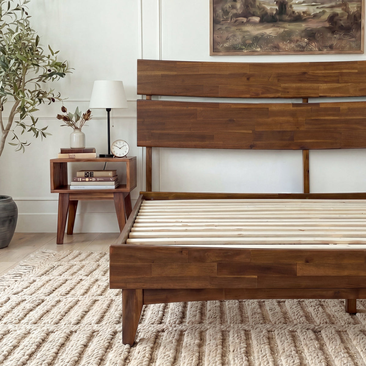 Aurora Solid Wood Bed Frame-34