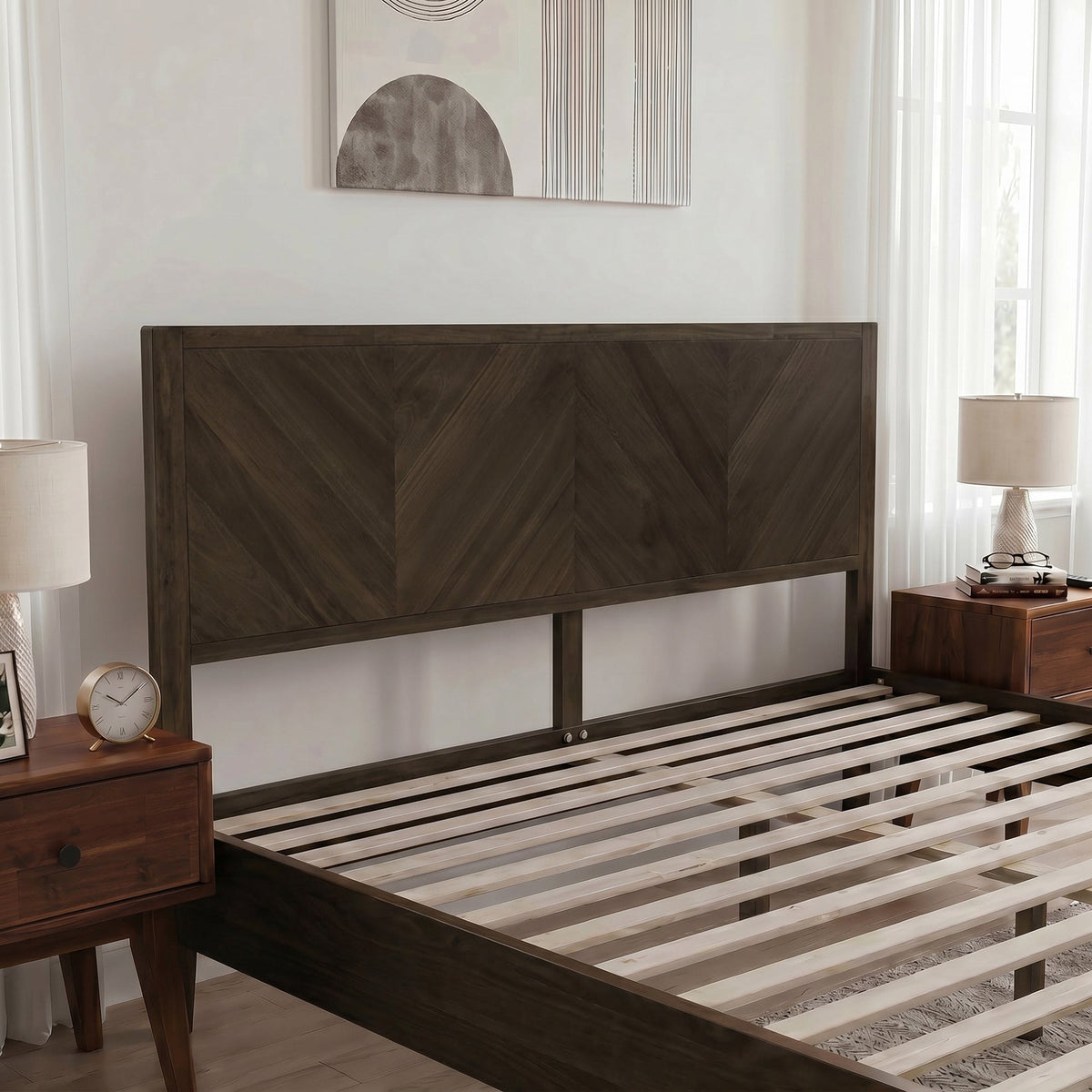 Alander Solid Wood Bed Frame-7
