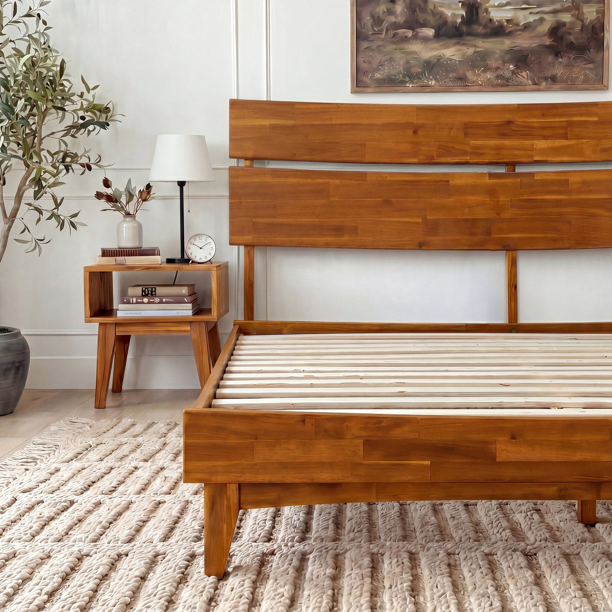 Aurora Solid Wood Bed Frame-24