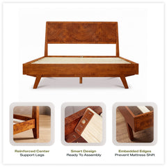 Base de cama de madera maciza Harmony-6