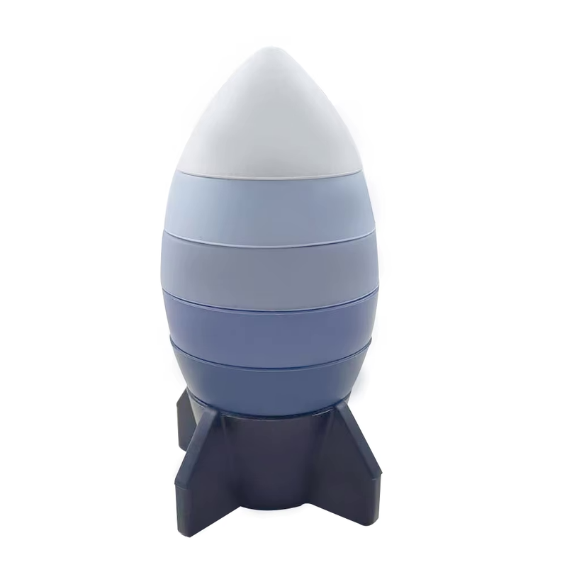 Silicone Stacking Rocket Ship-1