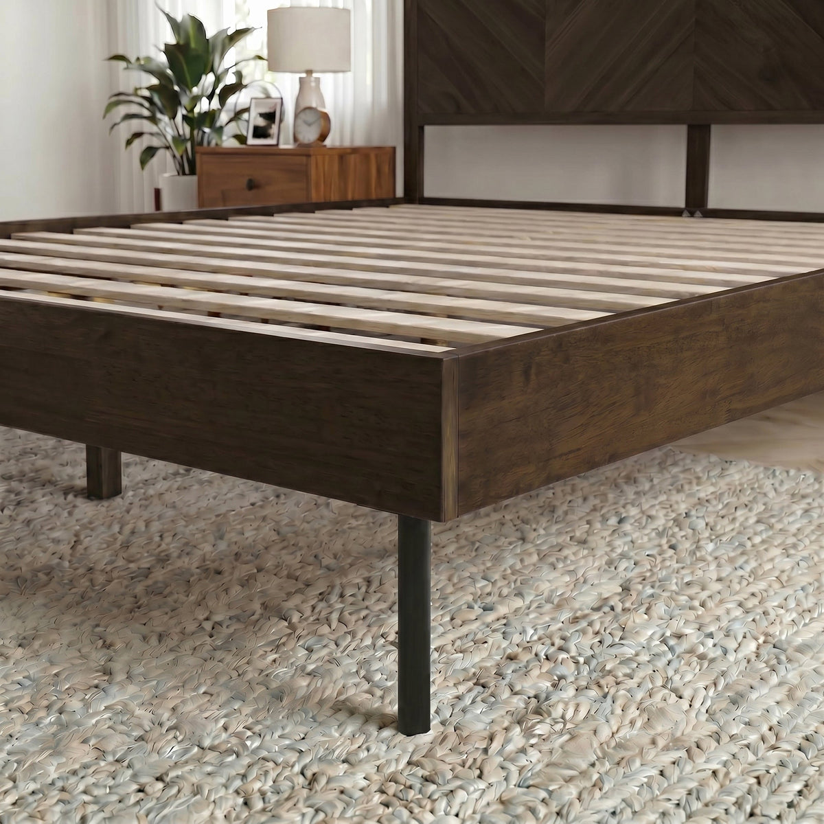 Alander Solid Wood Bed Frame-8