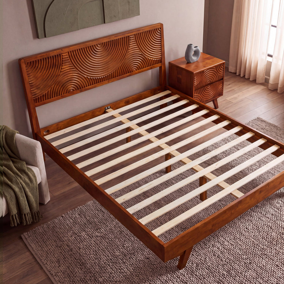 Base de cama de madera maciza Harmony-10