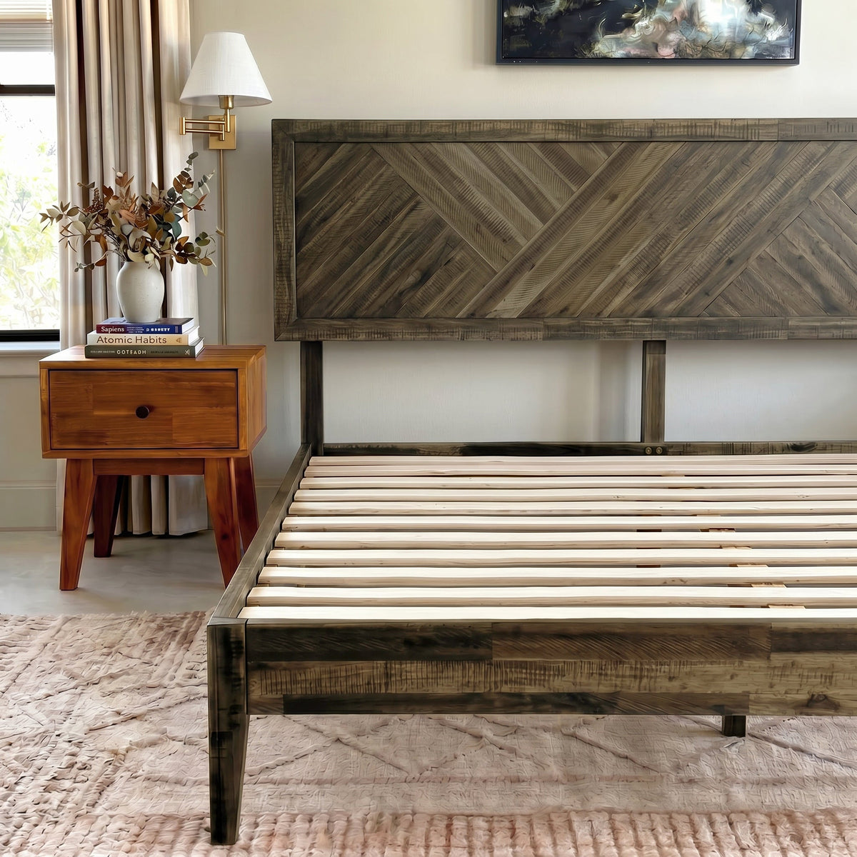 Sierra Deluxe Solid Wood Bed Frame-4