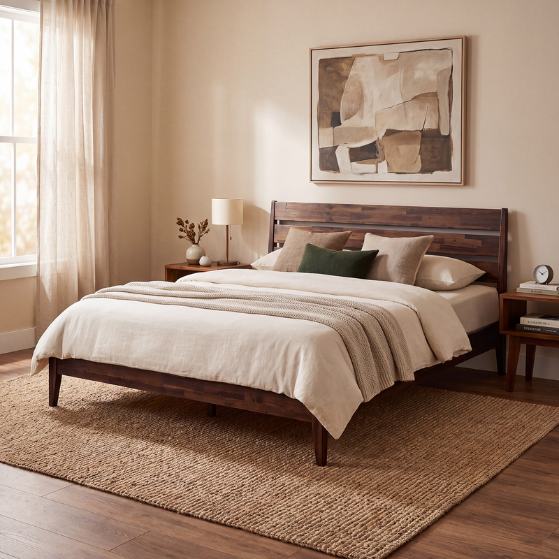 Emery Solid Wood Bed Frame-33