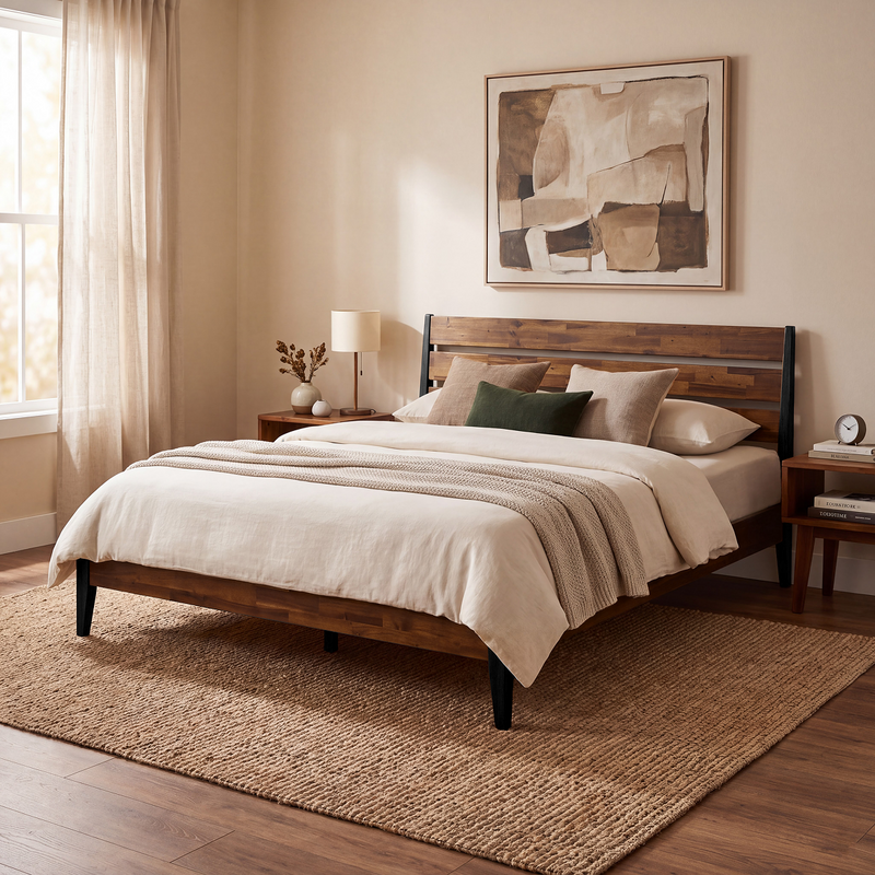 Emery Solid Wood Bed Frame-44