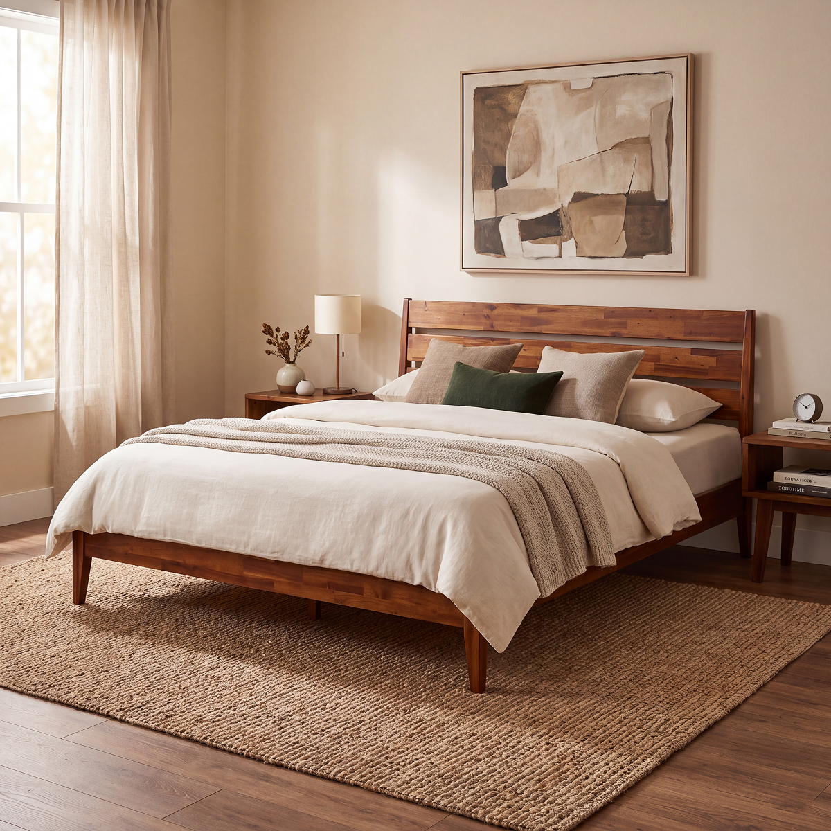 Emery Solid Wood Bed Frame-22