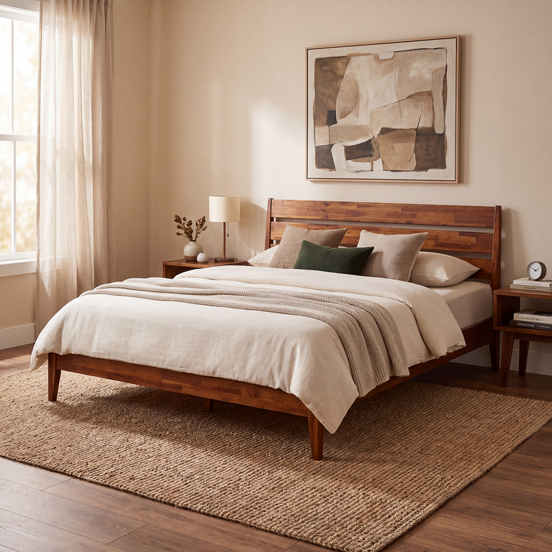 Emery Solid Wood Bed Frame-22
