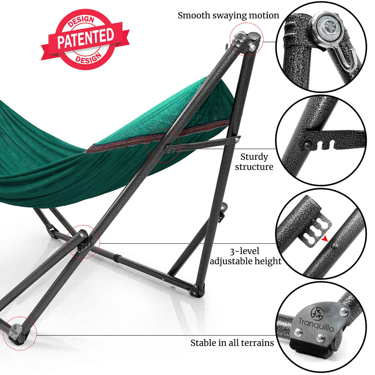 Hamaca universal con soporte de tamaño mediano-50