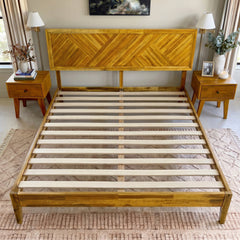 Sierra Deluxe Solid Wood Bed Frame-24