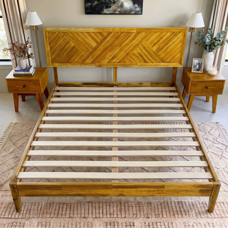 Sierra Deluxe Solid Wood Bed Frame-24