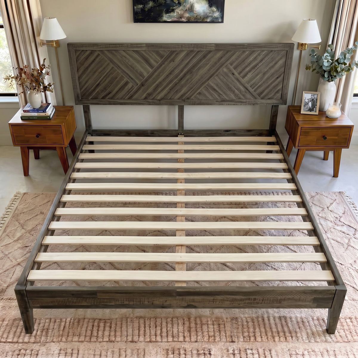 Sierra Deluxe Solid Wood Bed Frame-12