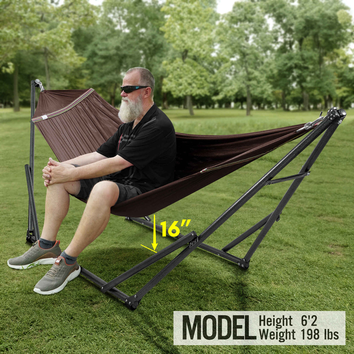 Hamaca universal con soporte de tamaño mediano-22