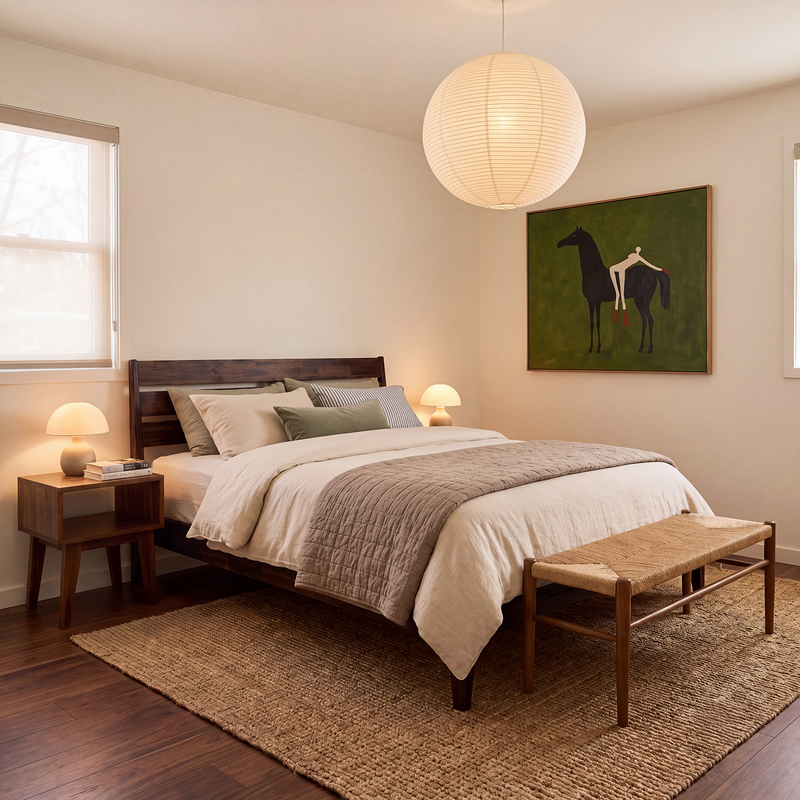 Emery Solid Wood Bed Frame-34