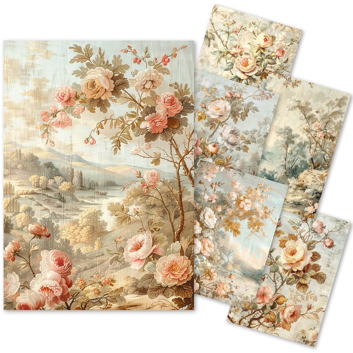 Tissue Paper A4 6/Pkg 18th Century-1