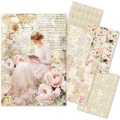 Tissue Paper A4 6/Pkg A Timeless Love-1