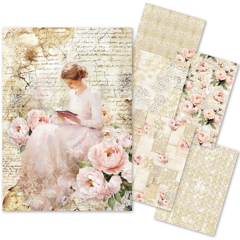 Tissue Paper A4 6/Pkg A Timeless Love-1