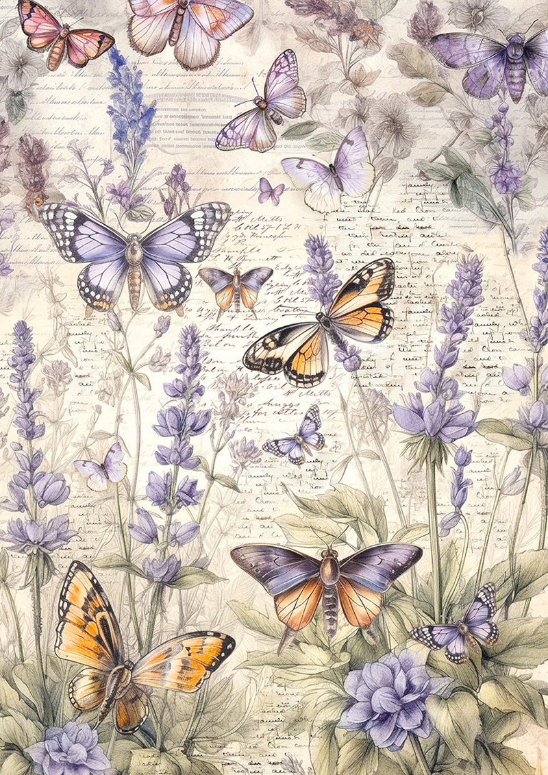 Tissue Paper A4 6/Pkg Whimsical Butterflies-3